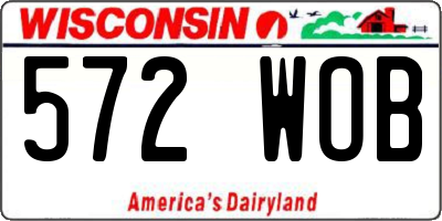 WI license plate 572WOB