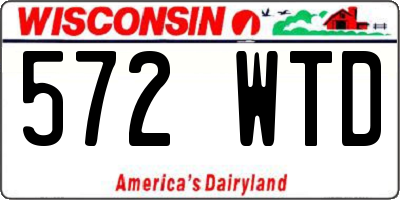 WI license plate 572WTD