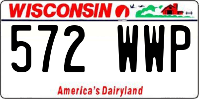 WI license plate 572WWP