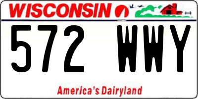 WI license plate 572WWY