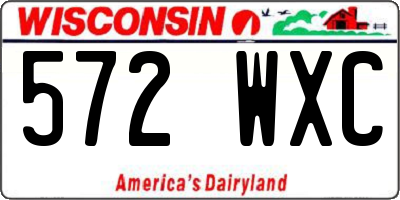 WI license plate 572WXC