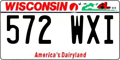 WI license plate 572WXI