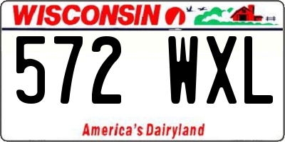 WI license plate 572WXL