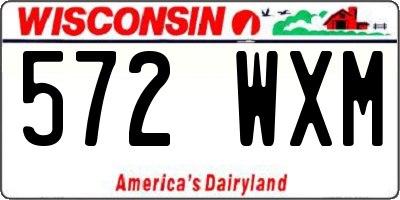WI license plate 572WXM