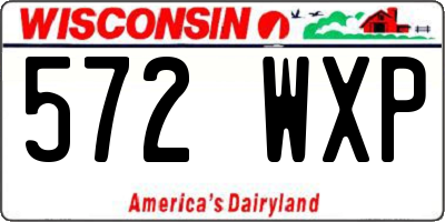 WI license plate 572WXP