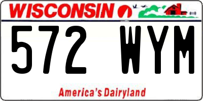 WI license plate 572WYM