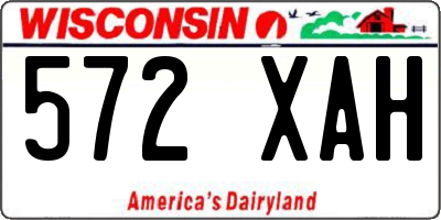 WI license plate 572XAH