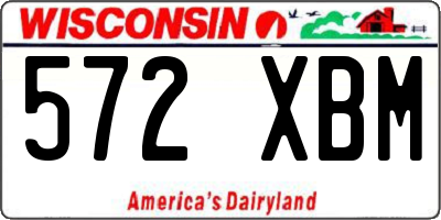 WI license plate 572XBM