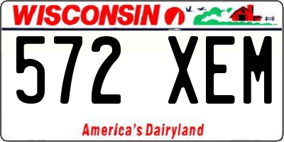 WI license plate 572XEM