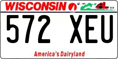 WI license plate 572XEU