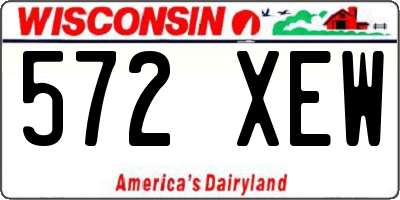 WI license plate 572XEW