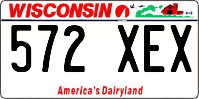 WI license plate 572XEX