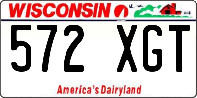 WI license plate 572XGT