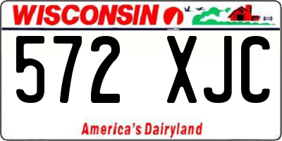 WI license plate 572XJC