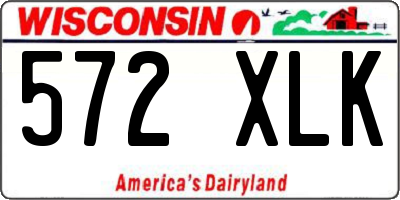 WI license plate 572XLK