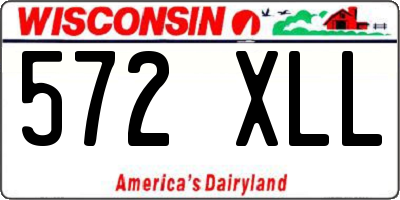 WI license plate 572XLL