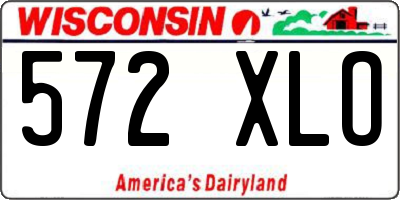 WI license plate 572XLO