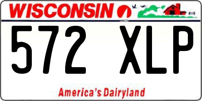 WI license plate 572XLP