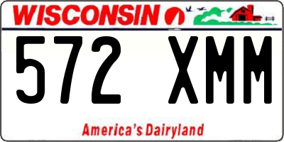 WI license plate 572XMM