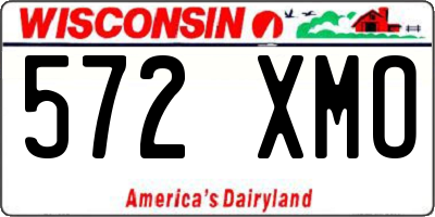 WI license plate 572XMO
