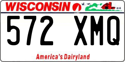 WI license plate 572XMQ