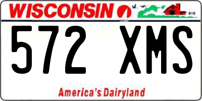 WI license plate 572XMS
