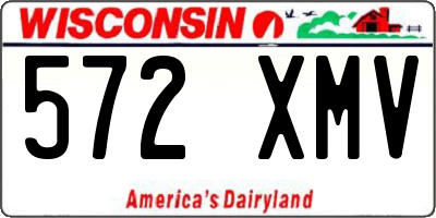 WI license plate 572XMV