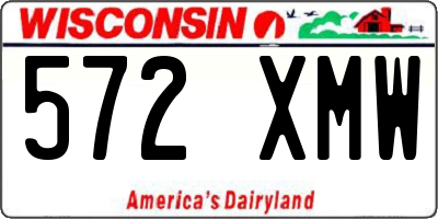 WI license plate 572XMW