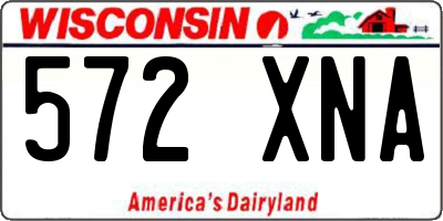 WI license plate 572XNA