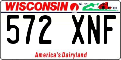 WI license plate 572XNF