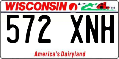 WI license plate 572XNH