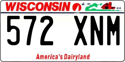 WI license plate 572XNM