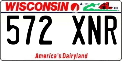 WI license plate 572XNR