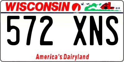WI license plate 572XNS