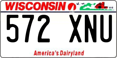 WI license plate 572XNU