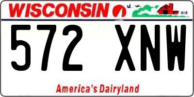 WI license plate 572XNW