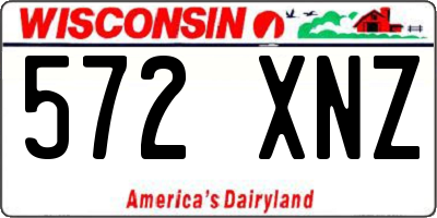 WI license plate 572XNZ