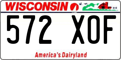 WI license plate 572XOF