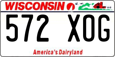 WI license plate 572XOG