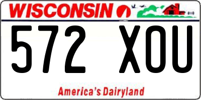 WI license plate 572XOU