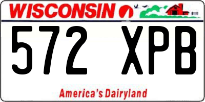 WI license plate 572XPB