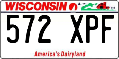 WI license plate 572XPF