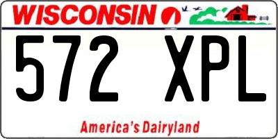 WI license plate 572XPL
