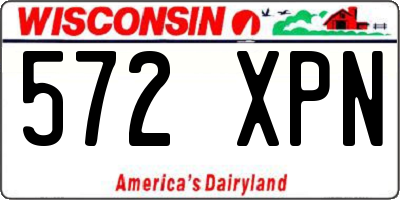 WI license plate 572XPN