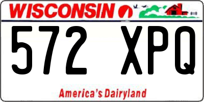 WI license plate 572XPQ