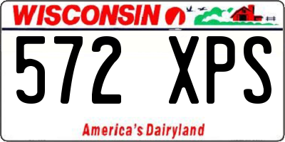WI license plate 572XPS