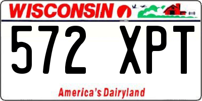 WI license plate 572XPT