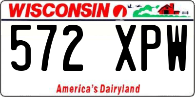 WI license plate 572XPW