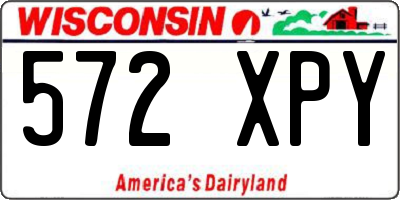 WI license plate 572XPY