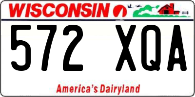 WI license plate 572XQA